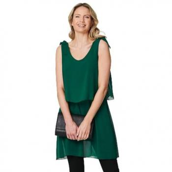 Izabel London Women's Green Short Tunic