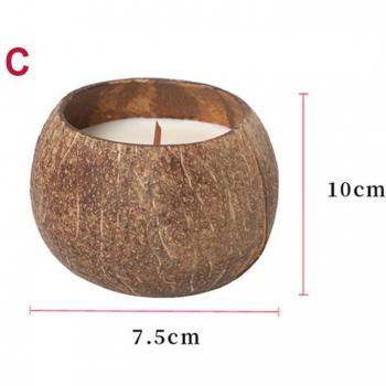 Vela de Cera de Soja en Taza de Coco