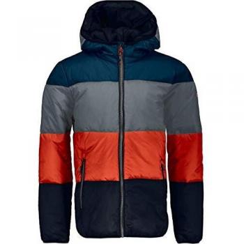 CMP Jungen Striped Coat, Schwarz-Blau, 98