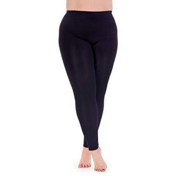 VelvetVibe 200 Denier Women's Curves Leggings – Black XL