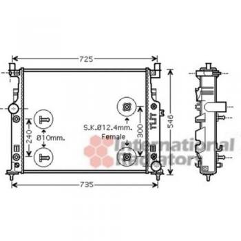 30002436 Radiatore Van Wezel per Motore