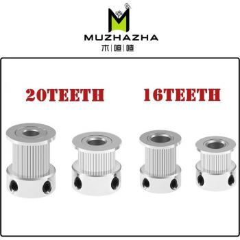 5pcs GT2 Timing Pulley Set (20 Teeth, 16 Teeth, Bore 5mm/8mm) for 3D Printers