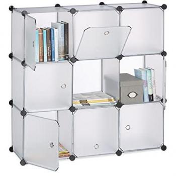 Divisorio Casa in Plastica, Armadietto con 9 Scomparti, 95 x 95 x 32 cm