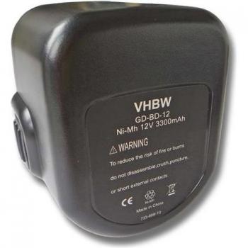 Batteria 3000mAh NiMH per Black & Decker Q100, Q120, Q125, Q129, TV250
