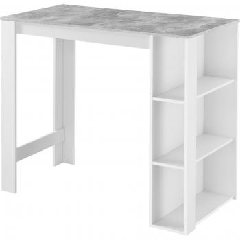 Design Bar Table 110x50x103 cm in Truciolare Bianco