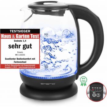 Bouilloire Électrique 1,7 L en Acier Inoxydable Emerio WK-119255
