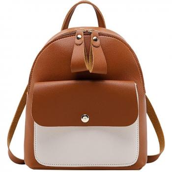 Schwarzer Damenrucksack „Mini Glam“ – Rosa Edition, praktisch mit Geldbörse
