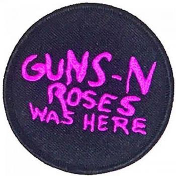 Étiquette à chaud « Guns N’Roses Was Here » – taille unique, bleu marine / rose