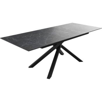 Table grise DELIFE Edge avec pieds croisés