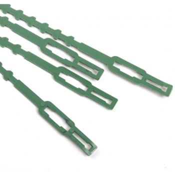 Lazos verdes para plantas, 30 Uds. de bridas de plástico de 6,5 cm