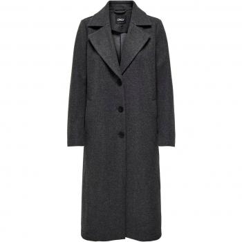 Cappotto lungo Only Emma grigio melange