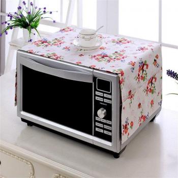 Couvre-micro-ondes en coton à carreaux