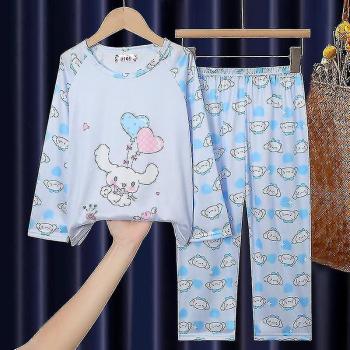 Pyjamas d'intérieur Kawaii Sanrio My Melody Cinnamoroll pour enfants, manches longues, taille 135-145 cm