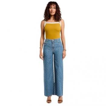 Blue Wide Leg 252-PSTEL Morgan Jeans