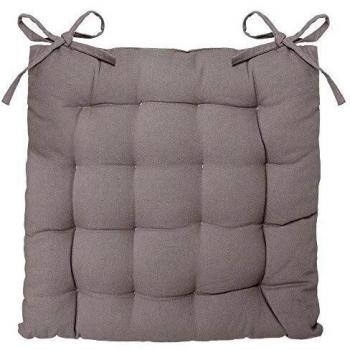 Galette de Chaise en Tissu Gris