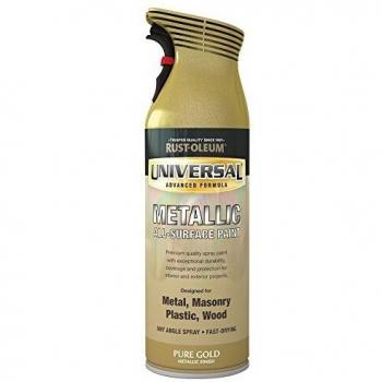 Rust-Oleum AE0160013E8 Universal Metallic Spray Paint-Pure Gold
