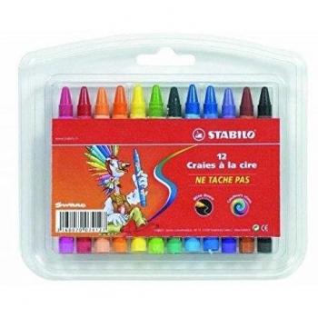 Ensemble de 12 craies à la cire STABILO yippy-wax