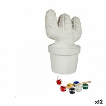 Pintura Cactus Pincello‑Hucha: Pack de 12 Vasos Cerámicos