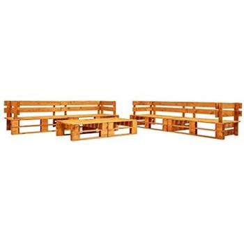 Set di Divani da Giardino in Pallet 6 pz Legno Color Miele