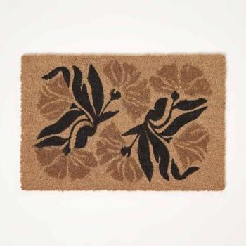 Coir Stripe Garden Flower Doormat – 40x60 cm