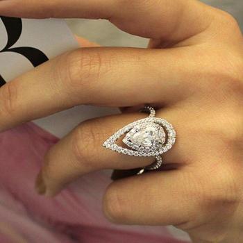Huitan Dazzling Cubic Zirconia Wedding Ring