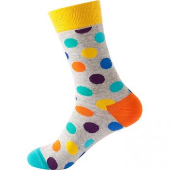 Gekämmte Baumwolle Socken unisex Hip-Hop Harajuku Skateboard Retro Punkte Farbig Frohe Lustige Socken Instime