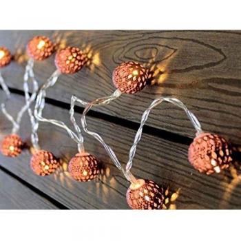 1-Meter Copper LED Ball Ribbon Yellow