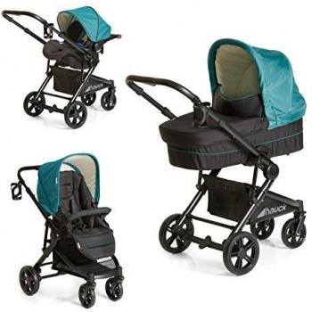 Hauck Atlantic Plus Trio Set Carrozzina 3 in 1 con Navicella