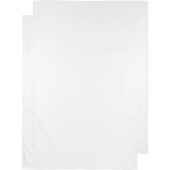 Meyco Babyduvet Bettwäsche-Set: Weißes Laken 100 x150 cm – 2 Stück