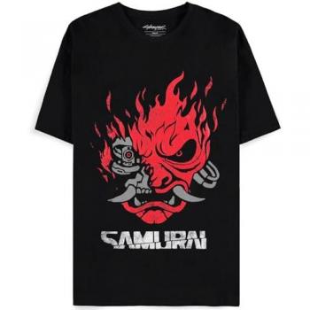 T-Shirt Cyberpunk Samurai Band merch Uomo Nero S a M