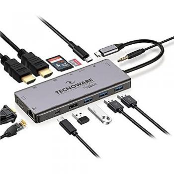 Tecnoware fhub17692 hub usb type-c hub 13 in 1 adapter