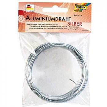 Folia Aluminium-Basteldraht, 2 mm x 5 m, silber