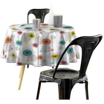 Toile cirée circulaire – Douceur intérieure – 160 cm – Couleurs pastel