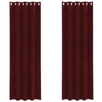 Wine Red 140x225cm Velvet Curtains with Eyelets – vidaxl