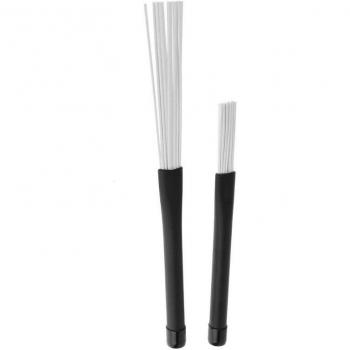 Kit de pinceaux de percussion jazz en nylon – 2x23 cm, poignées ergonomiques