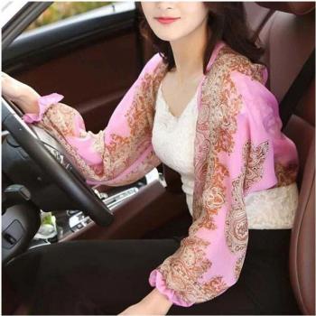 Sunproof Printed Sleeve Shawl for Driving