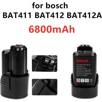 Bosch 10.8V/12V 6.8Ah Li-Ion Battery Pack for Power Tools BAT411 BAT412 BAT4