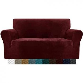 Housse de canapé rouge vin 2 places