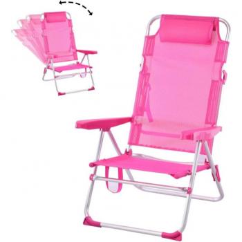 Silla Desplegable Playa al Aire Libre 55x60x90 cm