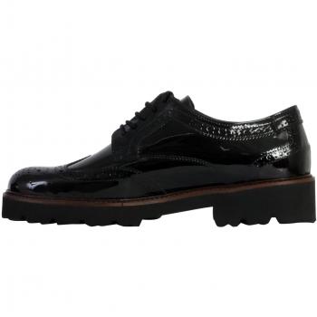Gabor Halbschuh 524497, schwarz, Damen Schnürschuh, Best Fitting-Ausstattung