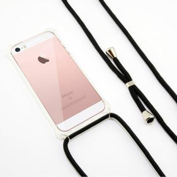 Protector KSix Transparent con Correa Negra para iPhone SE 2020