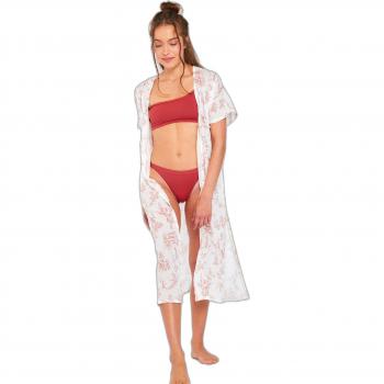 Sombrilla playera Banana Moon Elvie: Kimono con estampado Brason y cordón