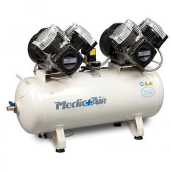 Compresseur à air dentaire triphasé 90L 2x3CV Nuair Med 640-90F-6T
