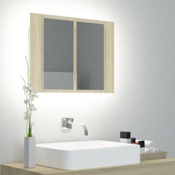 Mueble Espejo Luminiscente con Acabado Roble Sonoma