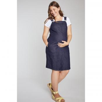 Abito svasato pre-maman Bellieva, Donna, Blu, Taglia: 48/50, Tessuto GOTS