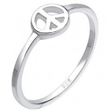 Elli Fingerring Peace Frieden Symbol 925 Sterling Silber