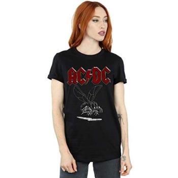 AC/DC Fly On The Wall 1985 Black Boyfriend Tee XL