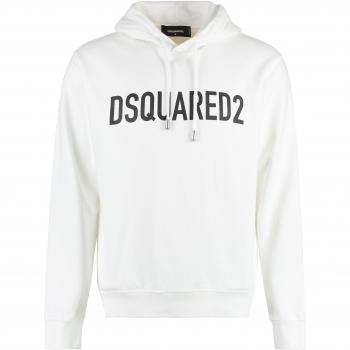 Dsquared2 White Cotton Hoodie for Men