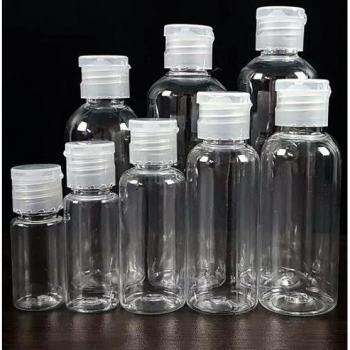 Paquete de 100 frascos vacíos plásticos con tapón abatible para muestras, tamaños de 5ml a 60ml
