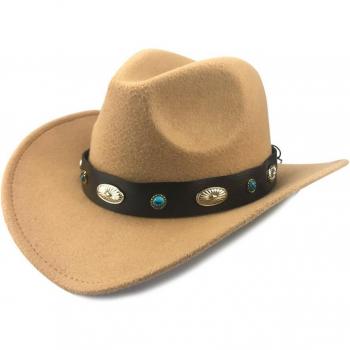 Cowboy‑Kappen Kollektion 2024 – Winter‑Trilby PU Leder Gürtel
